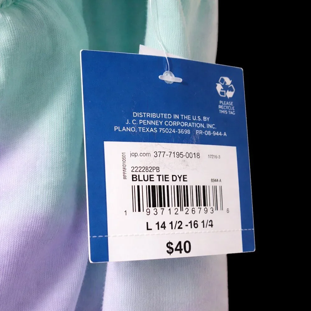 Arizona Jeans Co Girls Blue Tie Dye Jogger Sweatpants, L